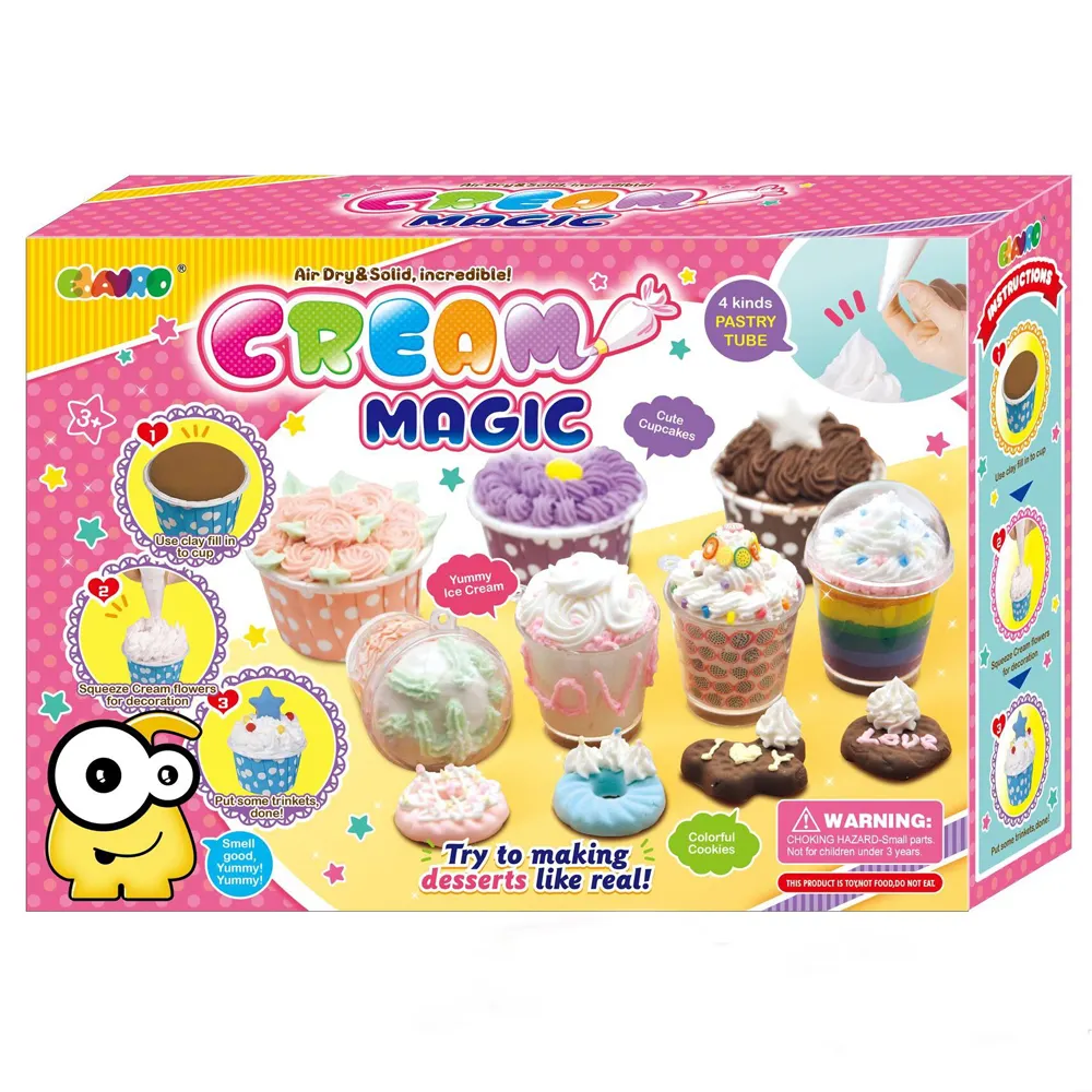 Ebayro 2021 brinquedos educativos diy, creme mágico, argila, atacado, sorvete, cristal, creme colorido, argila para crianças