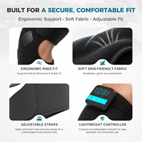 Masseur de genou sans fil portable OEM ODM rechargeable par USB-C à double contrôle thermique pour thérapie physique, unité TENS