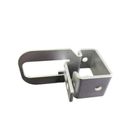 Support de charnière en U en aluminium sablé naturel usiné CNC sur mesure avec trou fendu pour l'automatisation