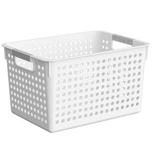 Boîte de rangement pour articles divers avec poignée, design rectangulaire transparent, portable, pour le salon, organisateur de jouets et de collations, panier de rangement en plastique - Product Image 5