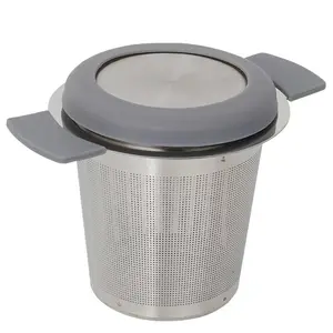 Aço inoxidável Tea Infuser Mesh Strainer com grande capacidade para bules, canecas, copos