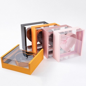 Angel's Heart Acrylic Panoramic Preserved Rose Flower Heart Shaped Christmas Flower <b>Gift</b> <b>Box</b> - Product Image 2