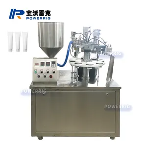 Semi automatic Plastic Cosmetic Cream Paste honey gels small soft tube filling and sealing machine