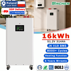 EU Stock 8000+Cycle Life <b>48v</b> 51.2v 16kWh Lifepo4 Energy Storage <b>Battery</b> Pack with JK V19 BMS for Emergency Power Storage <b>Battery</b> - Product Image 1