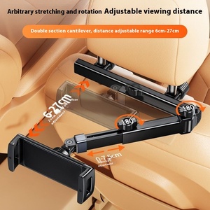 Support de téléphone portable télescopique transfrontalier pince d'ordinateur plate <span class=keywords><strong>fixe</strong></span> pour siège arrière de voiture oreiller chaise compatible téléphones mobiles - Product Image 3
