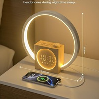Réveil intelligent New Sunrise, compagnon de sommeil, lampe de bureau colorée, musique au son de bruit blanc, design moderne minimaliste, commande tactile