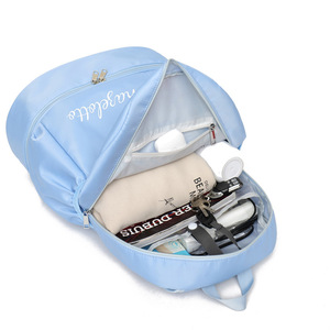 Nazelotto Foldable Backpack Unisex Lightweight Travel Sports Bag Macaron Colors Solid Color Interior Zipper Pocket - Product Image 2