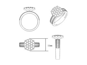 Tonglin Venta al por mayor <span class=keywords><strong>de</strong></span> joyería certificada para mujer Dubai 10K 14K 18K Oro real Joyas <span class=keywords><strong>de</strong></span> <span class=keywords><strong>compromiso</strong></span> Alianzas <span class=keywords><strong>de</strong></span> boda 18K - Product Image 6
