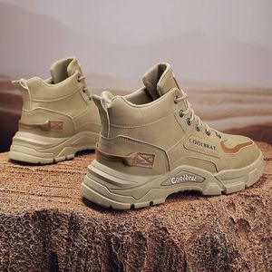 Chaussures de randonnée respirantes en cuir véritable confortables pour hommes, à bout rond, imperméables, pour toutes les saisons - Product Image 6