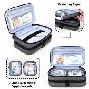 Medicine Bag Insulin Cooler Travel Case with 4 Ice Packs Double Layer Diabetic or Other Diabetes Care Accessories - Product Image 2