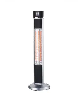 Silent Heating 2000W Remote Control 24 Hours Timer Golden Carbon Fiber Tube Infrared Heater