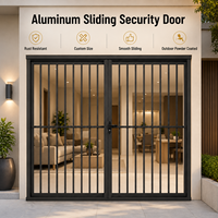 Grille de sécurité coulissante verticale en alliage d'aluminium, grille de protection extérieure anti-effraction et anti-escalade pour porte de patio