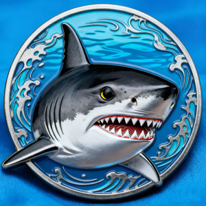 Hot bán buôn tiền xu vàng tùy chỉnh 3D sinh vật biển Bộ sưu tập quà tặng đồng xu tùy chỉnh dập thách thức kim loại đồng xu cá mập - Product Image 6