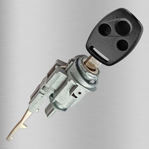 Honda Ignition <b>Lock</b> Cylinder BT022D2 1 <b>Key</b> Light Grey Zinc Alloy Car <b>Lock</b> For CRV Accord Fit Civic Odyssey - Product Image 2
