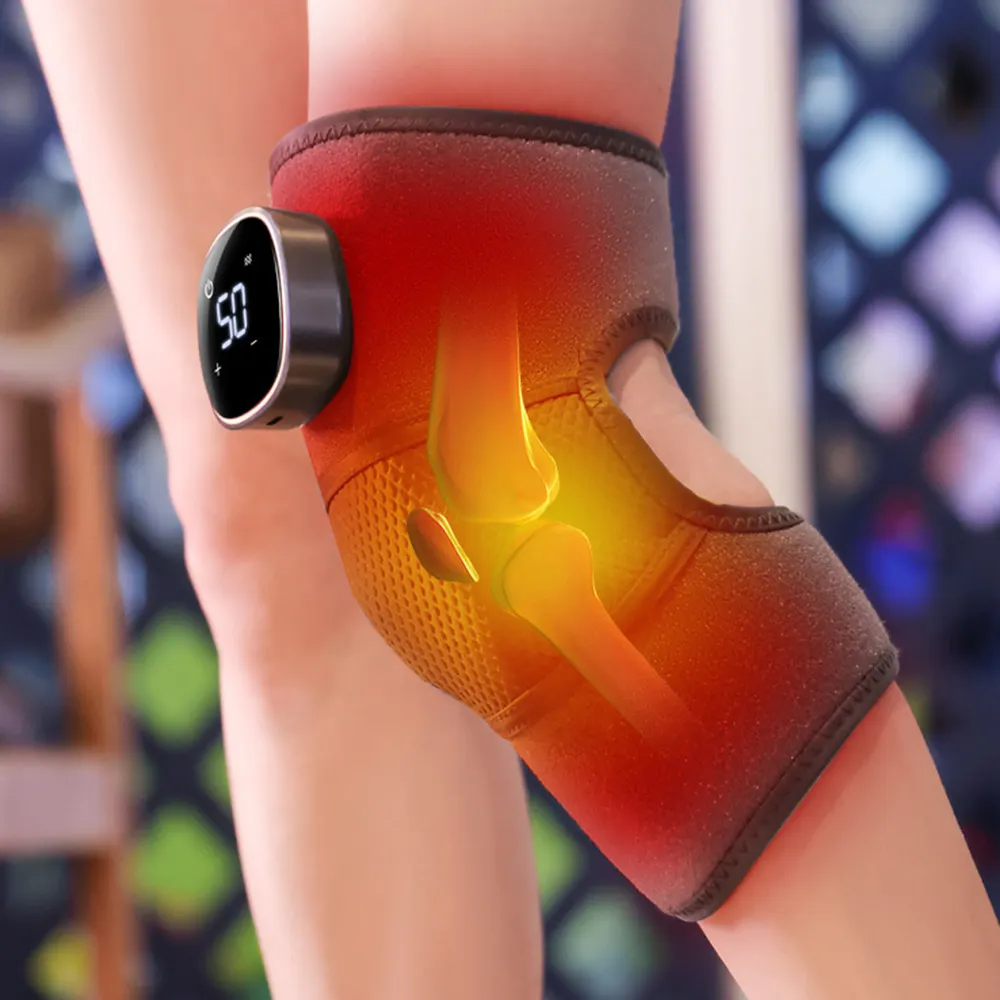 ताररहित घुटने मालिश प्रो इलेक्ट्रिक गरम घुटने संयुक्त मालिश दर्द राहत अवरक्त हीटिंग कंपन मालिश