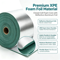 Matériaux d'isolation thermique en mousse XPE de 50 mm d'épaisseur, ignifuges, insonorisants pour entrepôts frigorifiques, conduits CVC, bâtiments en acier, CE ISO SGS