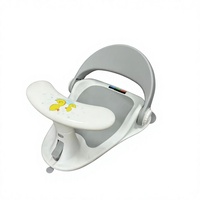 Siège de bain pliable pour bébé, semi-fermé, chaise pour nourrisson 1-2 ans, montage facile, dossier de soutien, certifié CPC