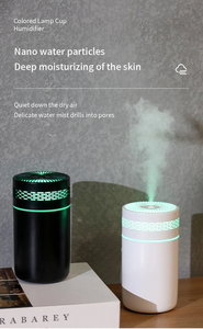 Appareils électroménagers intelligents, humidificateur ultrasonique miniature USB avec lumière colorée, portable pour la maison, la voiture et l'hôtel, garantie 1 an - Product Image 3