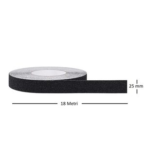 Cinta Antideslizante Negra para Escaleras de 25 mm x 18 m, Rollo Adhesivo Fácil de Cortar para Pisos de Seguridad - Product Image 2