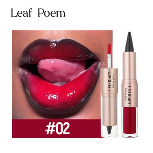 Leaf Poem 2 en 1 Maquillage : Crayon à lèvres mat, Rouge à lèvres, Teinte à lèvres, Gloss à lèvres effet miroir, Vente en gros - Product Image 6
