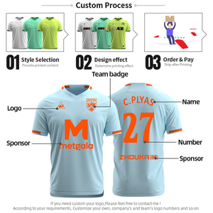 Camiseta de Fútbol para Hombre al por Mayor, Uniforme Transpirable de Secado Rápido, Tejido de Malla, Diseño de Logotipo Personalizado, Jersey de Fútbol Ligero, Listo para Enviar - Product Image 5