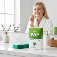 Patchs de Blanchiment Dentaire à Domicile pour Dents Sensibles, 7 Traitements, 14 Pièces, Sans Peroxyde, Bandes Sèches de Blanchiment des Dents PAP