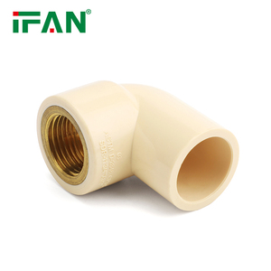 IFAN ASTM2846 Accesorio de CPVC forjado 1/2 "-1" PN16 Codo de rosca hembra en <span class=keywords><strong>crema</strong></span> Inserto de latón Accesorio de tubería de CPVC - Product Image 6