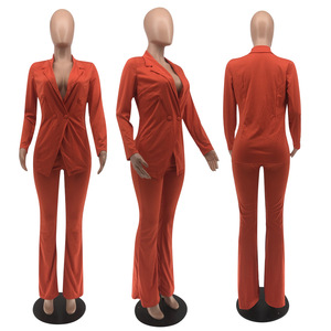 2021 Summer Fashion Elegant New Style Candy Color <strong>Blazer</strong> and <strong>Leggings</strong> 2 Piece Set for Women Casual Suits Set Two Piece Pants Set - Product Image 4