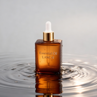 Flacon compte-gouttes carré à épaule plate en verre ambré de 15 ml, 30 ml, 50 ml, personnalisé pour cosmétiques et huiles essentielles – Vente en gros