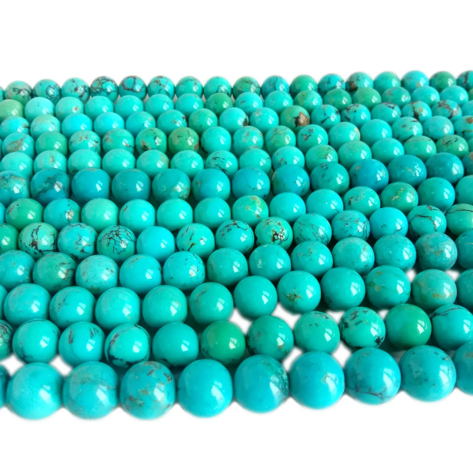 Turquoise Round beads blue Turquoise Smooth beads 8mm Turquoise beads 16 inch strand
