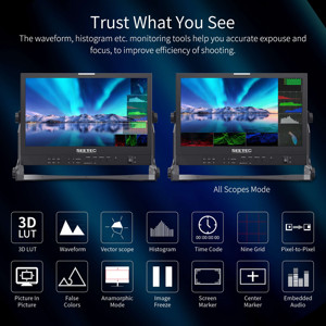 ATEM156S SEETEC มอนิเตอร์15.6นิ้ว3G-SDI HDMI Full HD 1920x1080มัลติกล้องออกอากาศพร้อมช่องสี่เหลี่ยม - Product Image 2