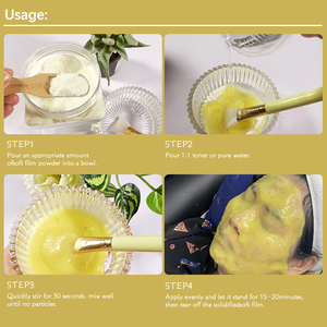 Mascarilla Facial de Gelatina <span class=keywords><strong>Natural</strong></span> de Kiwi y Pétalos de Rosa, Mascarilla Hidratante y Blanqueadora - Product Image 4