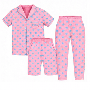 Ensemble de pyjama en satin à pois Gamma Phi Delta Sorority, tunique respirante pour la saison d'automne, pour les membres de la sororité GPD - Product Image 1