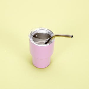 Logo personnalisé 2 oz <span class=keywords><strong>verres</strong></span> à liqueur à <span class=keywords><strong>double</strong></span> <span class=keywords><strong>paroi</strong></span> en acier inoxydable isolé sous vide thermos gobelet avec paille - Product Image 5