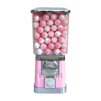 Distributeur automatique de bonbons à monnayeur pour enfants, jouets en métal et plastique en forme de capsule cylindrique