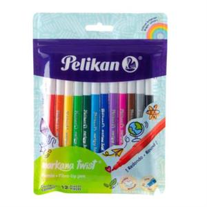 Pelikan ปากกามาร์คเกอร์แบบบิดมาร์กกานาชุดสีต่างๆปลายเล็กสำหรับการวาดภาพบรรจุในถุง12ชิ้น [30311200] - Product Image 1
