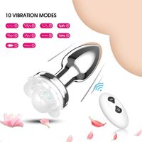 Dildo anal électrique lumineux pour adultes, jouets intimes pour couples, vibrateur à télécommande, plug anal en métal, contrôle par application, 9 fréquences