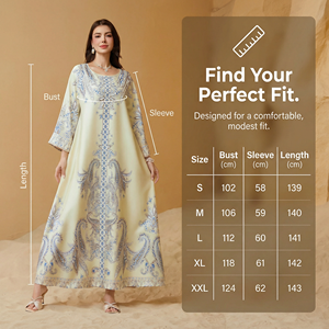 Elegante Abaya Azul Cielo con Estampado Paisley para Mujer, Caftán con Detalles Brillantes, Vestido de Fiesta Islámico de Lujo Modesto - Product Image 4