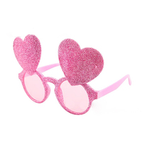 Lunettes Cœur Saint-Valentin Multicolores en Plastique Décoratives – Accessoire Viral pour Déclaration d'Amour