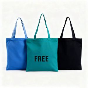 Custom Printed Logo Letter Pattern Recycled Canvas Cotton Tote Shopping <b>Bag</b> Eco-Friendly Biodegradable Durable Travel <b>Bag</b> - Product Image 1