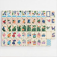 2026 Ensemble de Mahjong Américain de Luxe Moderne en Acrylique, Logo Personnalisable Disponible, Miss Office Édition Été, Pliable et Résistant à l'Eau