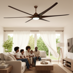 Ventilador de Techo Bldc de 60 Pulgadas con Lámpara y Control Remoto, Ventilador de Techo con 5 Aspas y Luces <span class=keywords><strong>para</strong></span> Comedor/Dormitorio/Oficina - Product Image 2