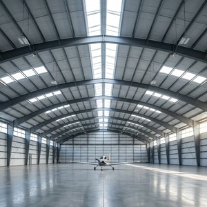 <span class=keywords><strong>Hangar</strong></span> d'avion portable au design moderne, kits préfabriqués, structure <span class=keywords><strong>en</strong></span> acier Q235/Q355, certifié ISO, atelier industriel, entrepôt, usage bureautique - Product Image 3