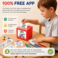 Mini-imprimante thermique sans encre portable Creative Toys pour étiquettes, machine à créer des autocollants DIY avec commande vocale IA