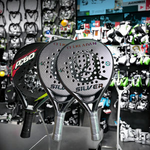 Самые продаваемые профессиональные OEM-ракетки для падела из стекловолокна, 3K, 18K, 24K, с карбоновой рукояткой, портативные теннисные ракетки - Product Image 1