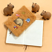 Carnet A5 créatif personnalisé en peluche avec motif Capybara de dessin animé, cadeau décoratif DIY pour étudiant