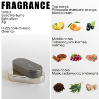 Bâton de parfum solide longue durée 3g à l'arôme de cèdre, musc, cassis, orange et ananas, marque privée