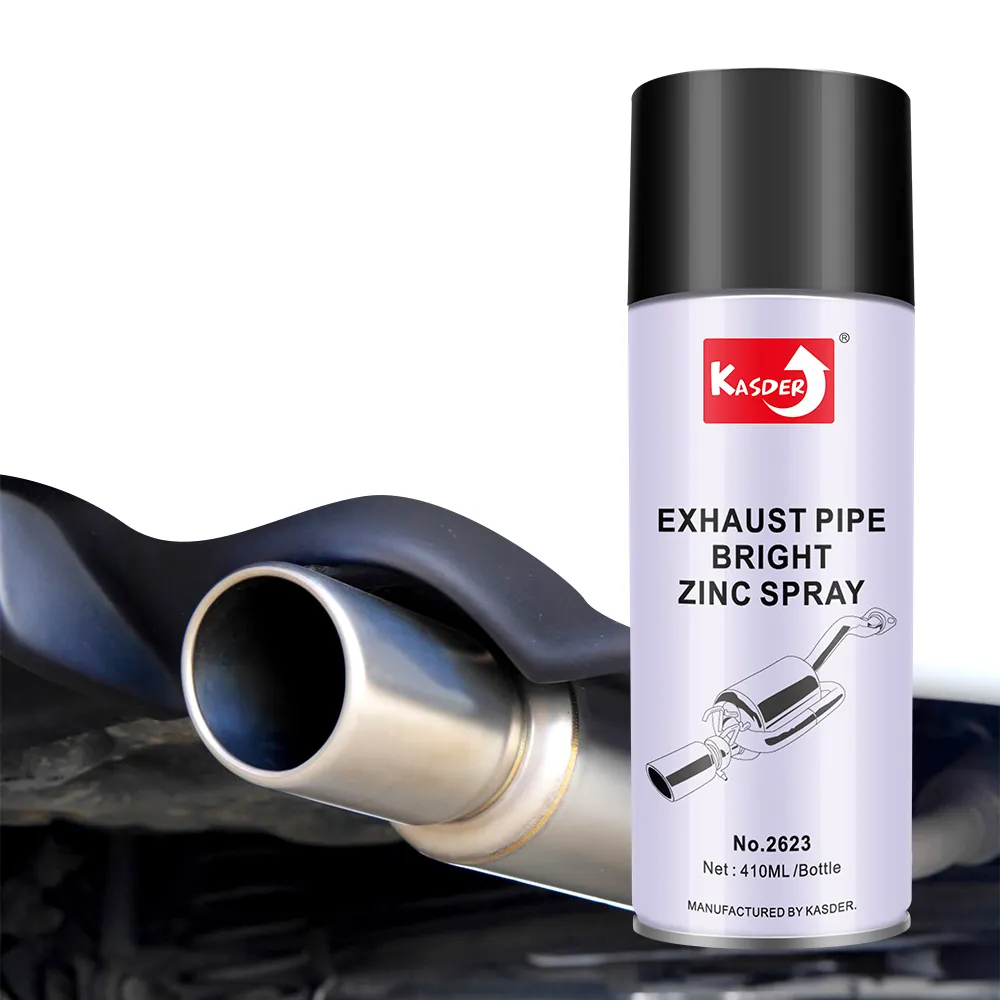 Tuyau d'échappement automatique en zinc galvanisé, 12mm, haut de gamme, résistant à la chaleur, spray de peinture par pulvérisation à froid, revêtement en aluminium et métal