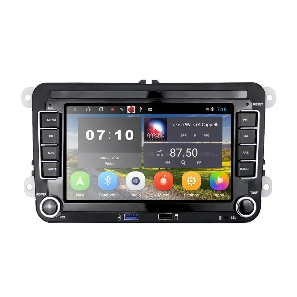 Android 10 Voiture Vidéo Radio 7 Autoradio WIFI GPS Avant USB Pour VW/Skoda/Seat/Octavia/Golf 5/6/Touran/Passat B6/B7/Jetta