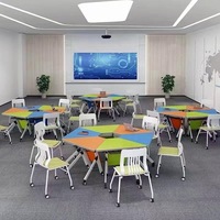 Bureau de conférence moderne pliable, table de formation combinée, plateforme mobile d'activités et de formation